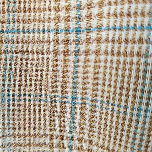 Ann Taylor Wool Linen Blend Blazer Yellow Plaid Size 6 NWT - Picture 3 of 5